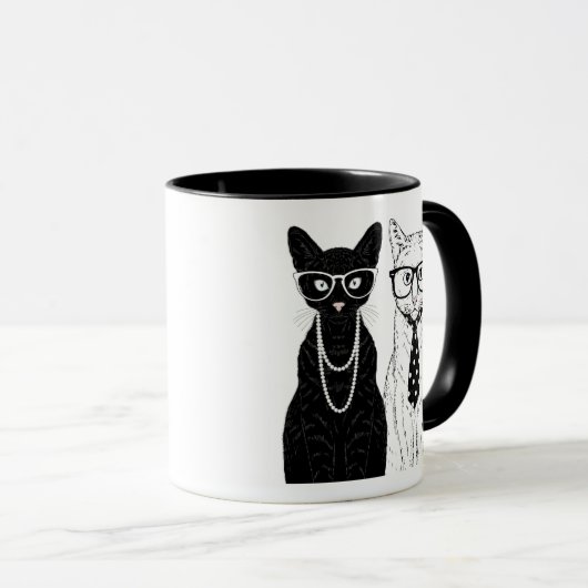 Mug Couples de chat (Devant droit)