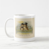 Mug couples de hibou sur le banc (Gauche)