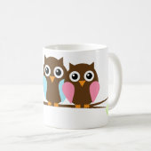 Mug Couples de hibou sur une branche (Devant droit)