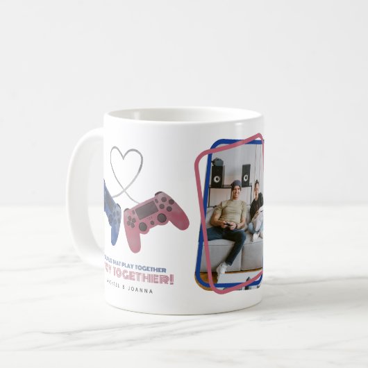 Mug Couples de jeu qui jouent ensemble, restez ensembl (Devant gauche)