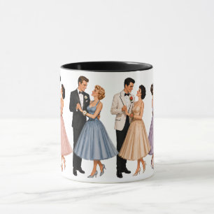 Mug Couples de soirées de bal des années 50