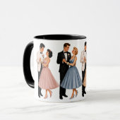 Mug Couples de soirées de bal des années 50 (Devant gauche)