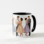 Mug Couples de soirées de bal des années 50 (Devant droit)