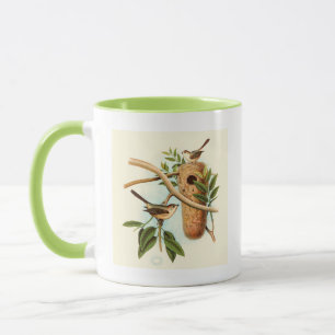 Mug Couples d'oiseau sur un nid été perché sur une