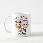 Mug Couples Funny personnalisés - Crème à mon café (Gauche)