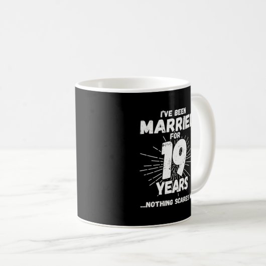 Mug Couples Mariés 19 Ans Drôle 19e Anniversaire (Devant droit)