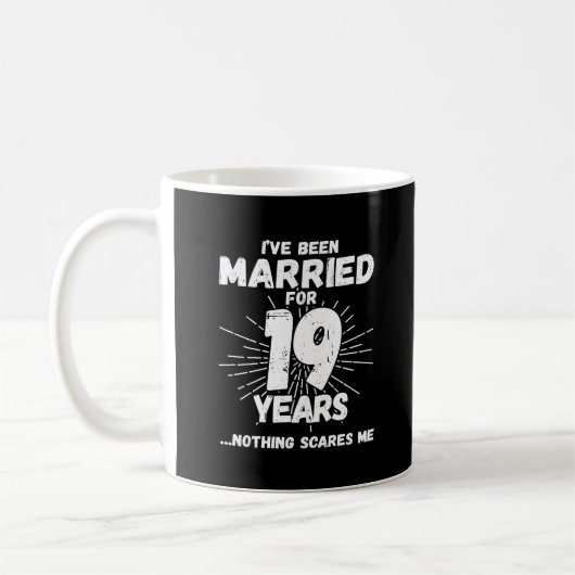 Mug Couples Mariés 19 Ans Drôle 19e Anniversaire de Ma (Gauche)