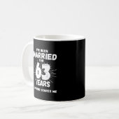 Mug Couples mariés 63 ans drôle 63ème anniversaire (Devant gauche)