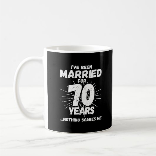 Mug Couples Mariés 70 Ans Drôle 70e Anniversaire (Gauche)