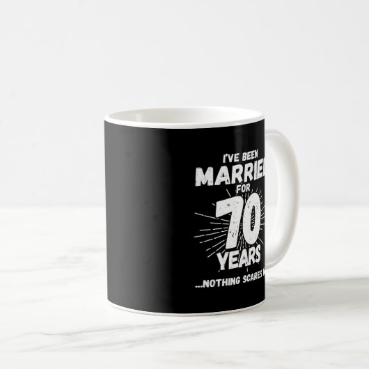 Mug Couples Mariés 70 Ans Drôle 70e Anniversaire de Ma (Devant droit)