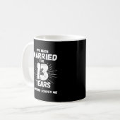 Mug Couples Mariés depuis 13 Ans Drôle de 13e Annivers (Devant gauche)