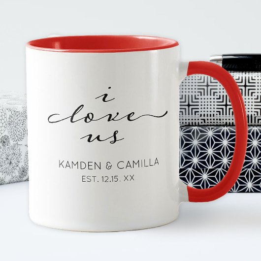 Mug Couples Personnalisés Je Nous Aime Saint Valentin