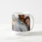 Mug Couples personnalisés par photo de joyeux (Devant droit)