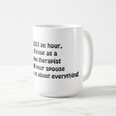 Mug Couples thérapeute qui que ce soit ? (Devant droit)