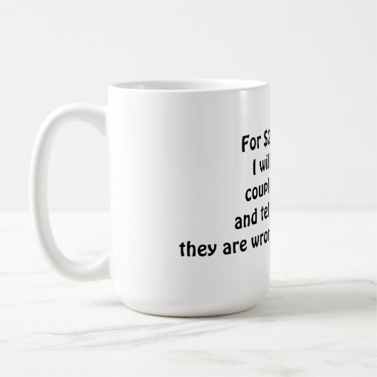 Mug Couples thérapeute qui que ce soit ? (Gauche)