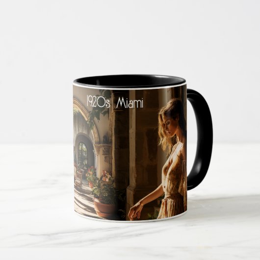 Mug Cour de la villa espagnole Miami années 1920 (Devant droit)