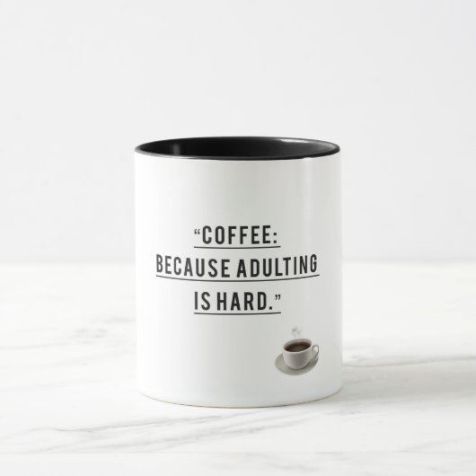 Mug Courage à la caféine - Café pour adultes (Centre)
