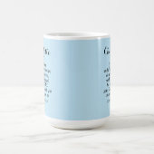 Mug Courage bleu clair Bible Verset Nom personnalisé S (Centre)