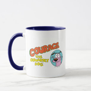 Mug Courage du chien lâché   Afficher le logo