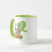 Mug Courage du chien lâché | Graphique fantôme (Devant gauche)