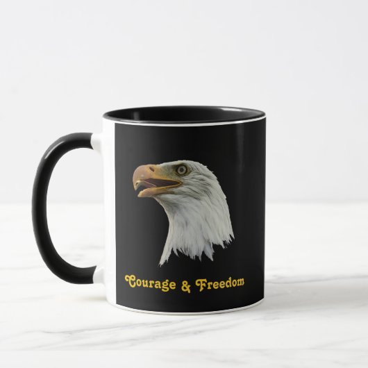 Mug Courage et liberté de l'aigle chauve (Gauche)
