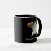 Mug Courage et liberté de l'aigle chauve (Devant droit)