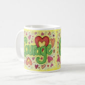 Mug Courage Heart Word Art Custom Coffee Cup (Devant gauche)
