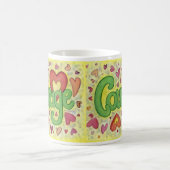 Mug Courage Heart Word Art Custom Coffee Cup (Centre)