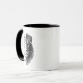 Mug Courage Lion Artistique Minimal-  (Devant gauche)