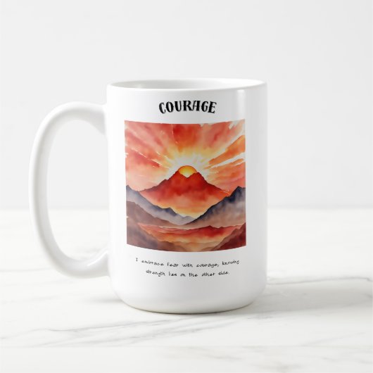 Mug Courage positif (Gauche)