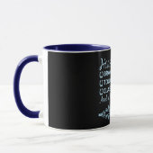 Mug Courageuse fille de cheval robuste en bleu clair (Gauche)