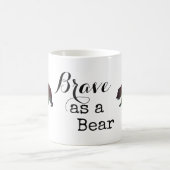 Mug Courageux comme un Ours Typographie Aquarelle (Centre)