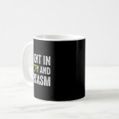 Mug Courant en histoire et sarcasme Professeur drôle é (Devant gauche)