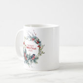 Mug Courbe de Noël Holly & bullfinch (Devant gauche)