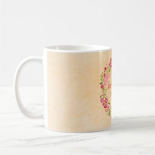 Mug Courbe florale colorée (Gauche)