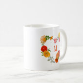 Mug Courbe florale colorée (Devant droit)