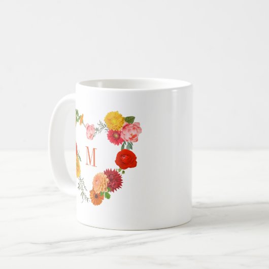 Mug Courbe florale colorée (Devant gauche)