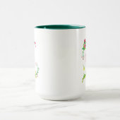 Mug Courbe florale rouge et verte de printemps (Centre)