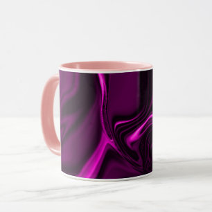 Mug Courbes roses ou violettes sur arrière - plan viol