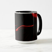 Mug Courbes rouges ou ondulation dans l'arrière - plan (Devant droit)