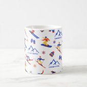 Mug Courchevel France Motif de snowboard (Centre)