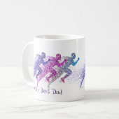 Mug Coureur de course du meilleur prix papa du monde (Devant gauche)