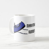 Mug Coureur de Marathon - Chaussures de Course Bleues (Devant gauche)