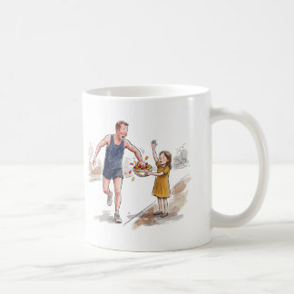 Mug Coureur de Marathon Drôle qui fait un High Five à