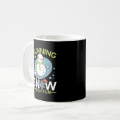 Mug Coureur d'hiver - Courir est neige beaucoup amusan (Devant gauche)