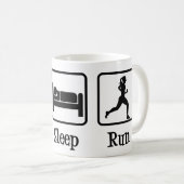 Mug Coureur motivationnel de la course de sommeil (Devant droit)