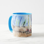 Mug Coureurs de Blokart sur la plage (Devant gauche)
