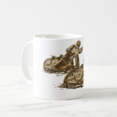 Mug Coureurs de moto de speed-way (Devant gauche)