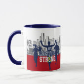 Mug Coureurs forts d'esprit de Boston sur le rouge (Gauche)