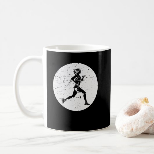 Mug Coureuse entraînée pour la prochaine longue distan (Avec donut)